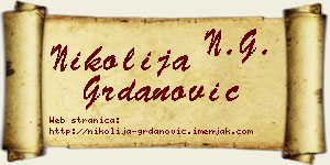 Nikolija Grdanović vizit kartica